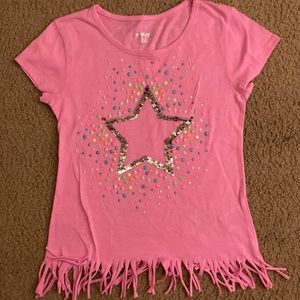 Girls Kids star design tee shirt